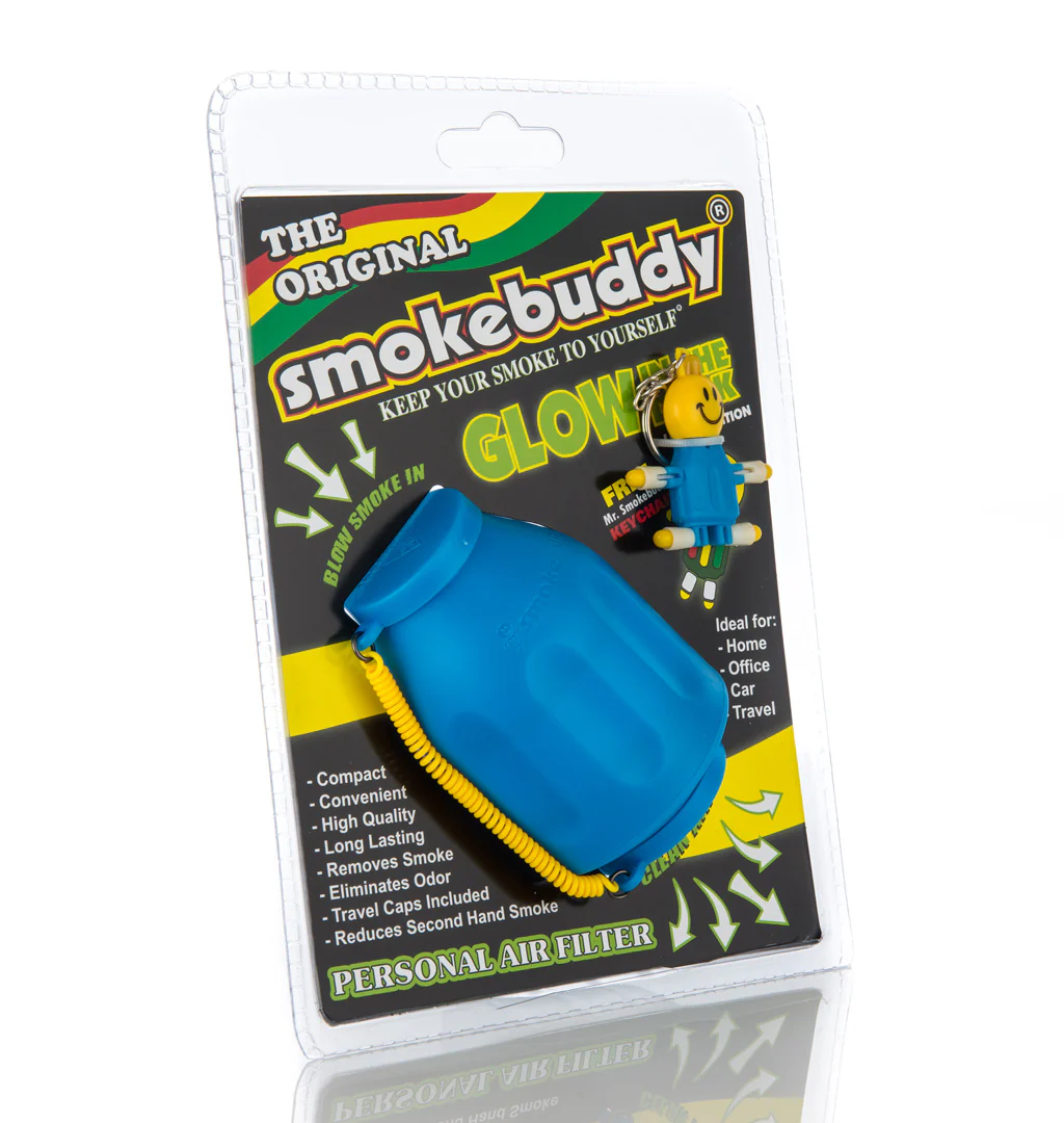 Blue Glow In The Dark Smokebuddy Original Personal Air Filter - Image 4