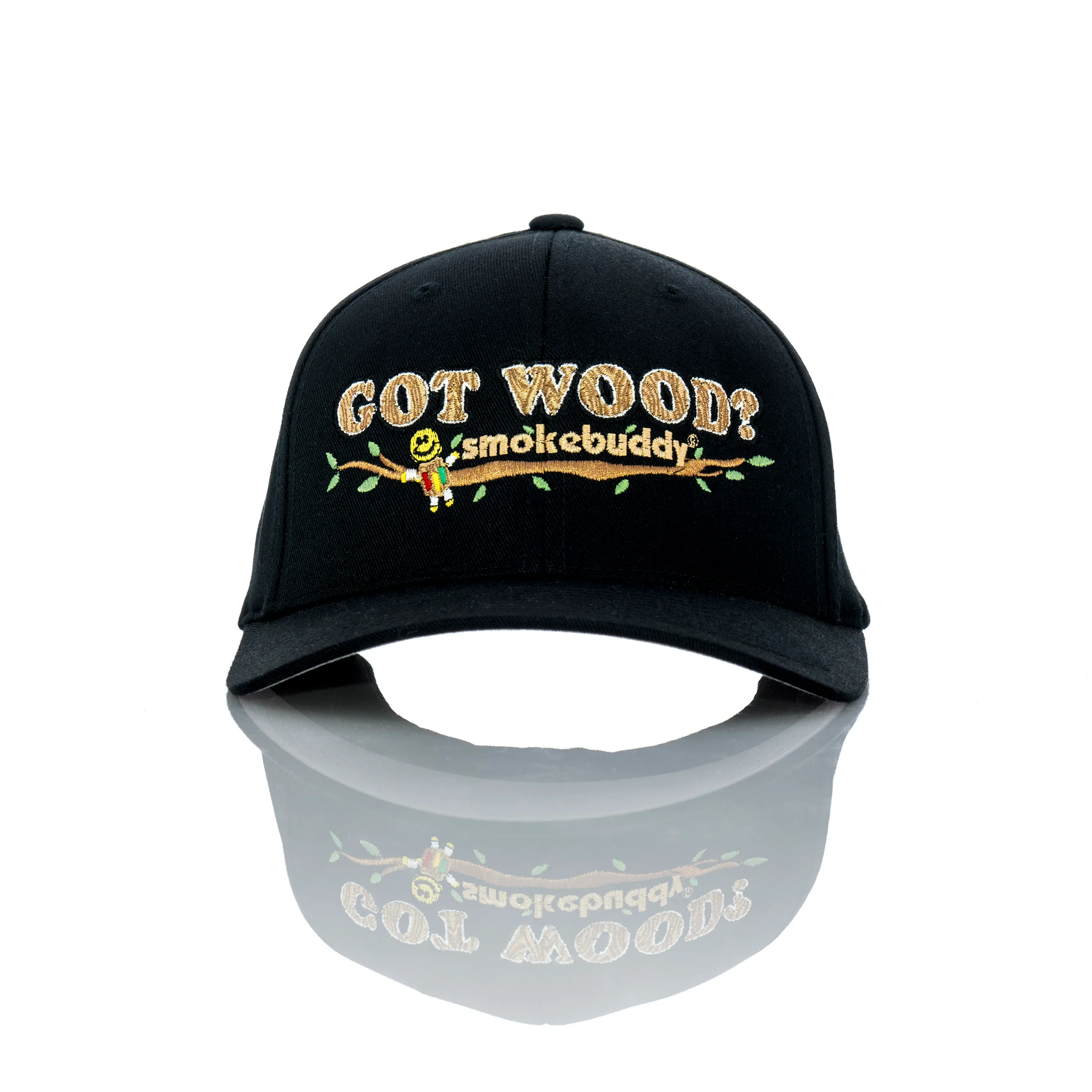 Smokebuddy Wood Flexfit Hat Black - Image 2